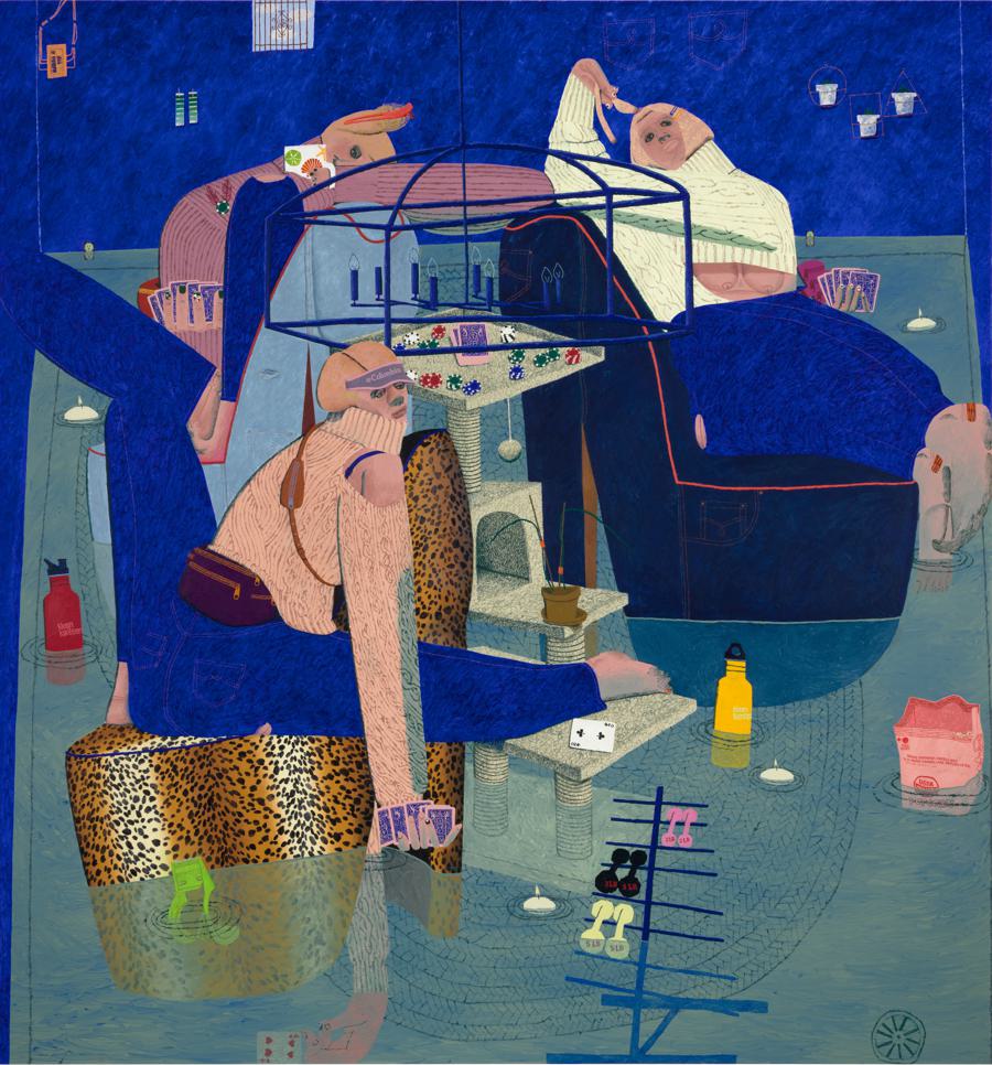 Blue Basement, Oil on Canvas, 84” x 90”, 2023